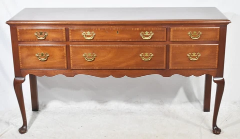KITTINGER Mahogany Richmond Collection Queen Anne Sideboard Williamsburg Style Cover