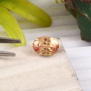 AAA 4,40 Ct Natürlicher Ceylon Padparadscha Saphir Facettiert Lose Edelstein Ovalschliff - Bild 1 von 6