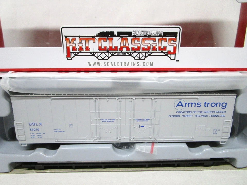 ScaleTrains HO Scale USLX Armstrong Evans 5100 DBL 8' Plug Door Box Car Kit NOS - Image 1 of 4