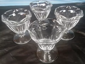 Set 4 Bicchieri Sherbet Cristallo Trasparente Gelato Sundae Glasses - Foto 1 di 4