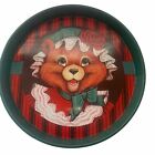 Vintage Nobel Hall Christmas Bear Round Tin Tray