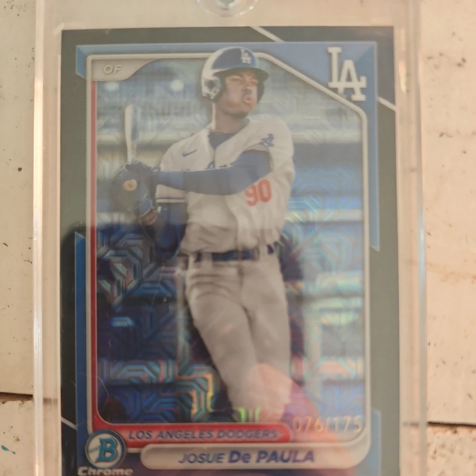 2024 Bowman - Chrome Prospects Blue Mojo Refractor #BCP-12 Josue De Paula /175RC - Image 1 of 2