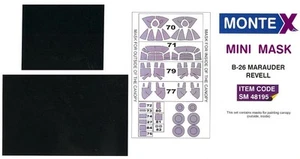Montex 1/48 MARTIN B-26 MARAUDER CANOPY PAINT MASK Revell - Picture 1 of 1