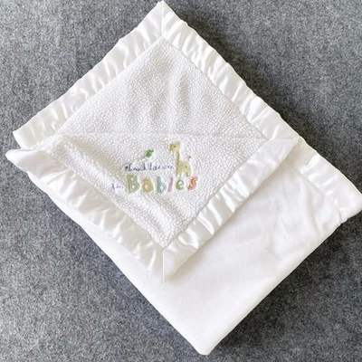 Manta bebé Just One Year Carter's blanca satinada gracias al cielo por los bebés Foto 1 de 4