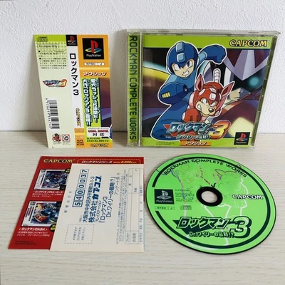 PS1 Rockman 3 the end of dr wily Capcom Megaman Obi SLPS02262 1999 PlayStation - Image 1 of 4