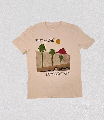 全新 The Cure 男孩 Don't Cry 相册 Gap 男式中号全新 Wave 白色 T 恤  — 第 1/4 张图片