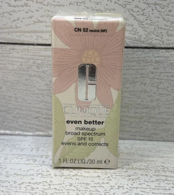 Clinique Even Better Makeup CN 52 Neutral 1.0 OZ 30 ml Spf 15 NEW IN Sealed Box - Image 1 of 4