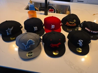 Lote De 8 Mix Hat Bundle Para Hombre Variedad Mixta New Era 59fifty 9fifty Foto 1 de 4