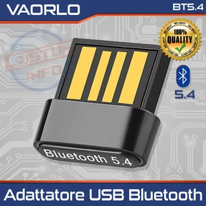 Trasmettitore USB Bluetooth 5.4 Adattatore Wireless PC Laptop Cuffie Windows 11 - Imagen 1 de 6