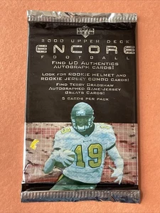 2000 Upper Deck Encore Football Factory Sealed Pack Tom Brady Rookie Year - Bild 1 von 8