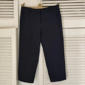 Rohan Pacer Capris UK 8 Navy Blue Stretch Zip Pockets Sun Protective - Picture 1 of 10