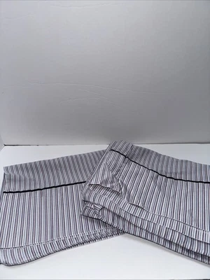 2 fronhas padrão listradas Ralph Lauren Poet Society 450TC fabricadas na Itália - Imagem 1 de 4