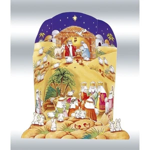 Großer Papier Adventskalender Krippe Pop-Up 3D Weihnachten Countdown Neu - Bild 1 von 5