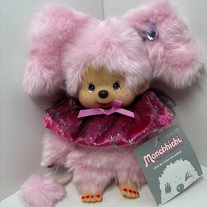 Monchhichi MischieF Pinky Size S Plush Doll EU Limited 2017 New From Japan - Foto 1 di 17