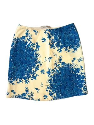 Falda Floral Valentino Crema y Azul Reino Unido 12 Foto 1 de 4