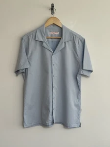 Orlebar Brown “Travis” Short Sleeve Shirt Cotton Blend Light Blue XXL - Picture 1 of 13
