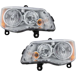 Headlight LH and RH For 11-20 Dodge Grand Caravan 08-16 Chrysler Town & Country - Picture 1 of 11