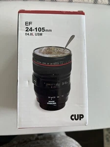 Camera Lens Mugs Coffee Tea Cup Creative 400ml Stainless Steel Thermocup Mugs - Picture 1 of 8