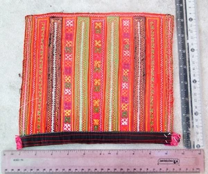 Vintage Hmong Hill Tribe Handmade Cotton & Silk Embroidered Textile - Picture 1 of 2