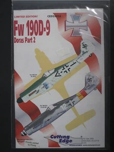 Cutting Edge 1/32. Maßstab Fw 190D-9 Doras Pt. 2 Aufkleber Blatt Nr. 32034 - Bild 1 von 2