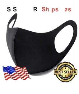 SALE! 5 Stück - Wiederverwendbare Waschbare Mode Schutz Schwarz Gesichtsmasken Mund. - Bild 1 von 7