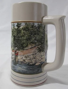 Adolph Coors Company Rocky Mountain Legend Stream Fisherman Mug-Stein Pre-Owned - Picture 1 of 7