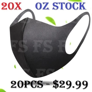 20x Washable Unisex Face Mask Mouth Masks Protective Reusable Summer Mask - Picture 1 of 8