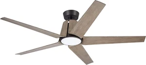 Kathy Ireland Home Floret Eco Indoor/Outdoor Ceiling Fan with LED Modern Fixture - Picture 1 of 5