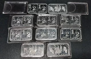 Barras de plata divisible ViNtAgE 1 oz 2 x 1/2 oz corona como nuevas CCM lote de 10.999 finas - Imagen 1 de 2