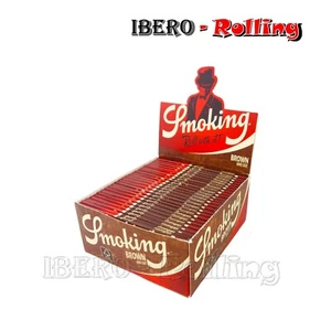 PAPEL SMOKING MARRÓN KING SIZE NATURAL, CAJA 50 LIBRITOS. ROLLING PAPER BROWN - Imagen 1 de 1