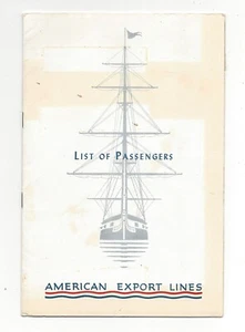 23 marzo 1956 SS Independence lista passeggeri prima classe linee di esportazione americane - Foto 1 di 4