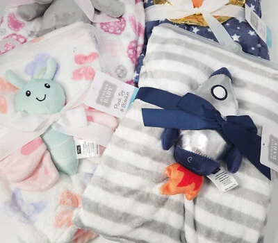 Cute Baby Toddler Blanket Throw With Toy Set Designs Hot Selling Unisex Gift UK - Image 1 of 4