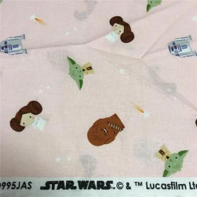Star Wars FABRIC Remnant Scrap 44x11 Baby Yoda Princess Leia Camelot Lucasfilm - Image 1 of 3