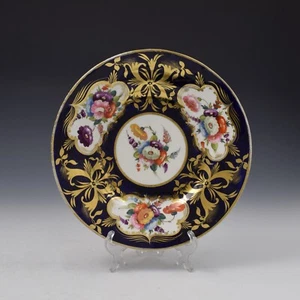 Antique Regency John Rose Coalport Porcelain Large Tea Plate c.1820 Georgian - Picture 1 of 8