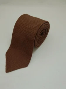 V.Altanas .Handmade Hand-Rolled Tie 100% Silk Grenadine. Light  Brown L 148/W8cm - Picture 1 of 3
