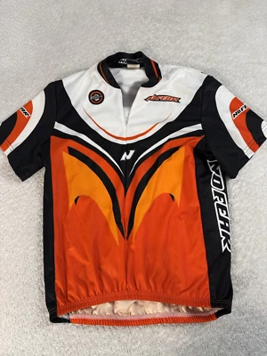 Camiseta deportiva de motocross retro No Fear para hombre naranja blanca 1/4 cremallera años 2000 M Foto 1 de 4