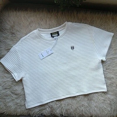 K-SWISS Tennis Eleven Venus Williams Speed Walk Short Sleeve Crop Top White S - Image 1 of 4