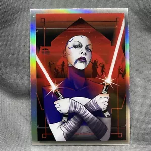 2023 Topps Chrome Star Wars Galaxy Refractor Asajj Ventress WSW-4 - Imagen 1 de 2