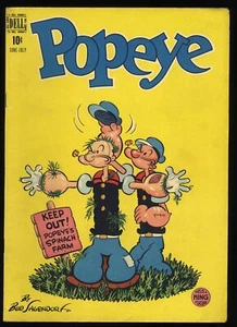 Popeye #7 FN - 5.5 Golden Age! Olivenöl! Swee' Pea! Dell 1949 - Bild 1 von 2