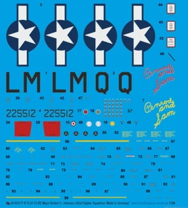 Peddinghaus-Decals 1:24 4033 P-47D-21-15-RE Major Robert. Johnson, 62.nd Fight - Picture 1 of 1