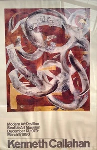 Poster vintage 1979 KENNETH CALLAHAN "Venti esuberanti" per Seattle Art Museum - Foto 1 di 1
