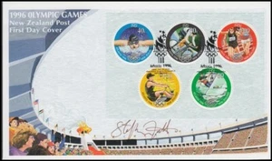 NEW ZEALAND 1996 M/S FDC SIGNED DESIGNER OLYMPIC GAMES (ID:14/D4614) - Picture 1 of 1