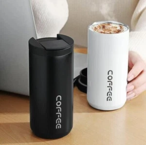 400ml Stainless Steel Thermal Coffee Mug - Leak Proof Portable Travel Mug - Picture 1 of 5