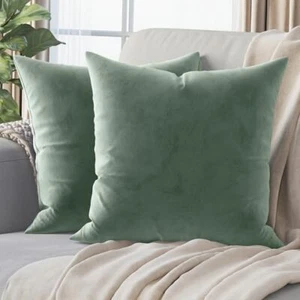 Juego de 2 fundas de almohada decorativas de terciopelo - Picture 1 of 7