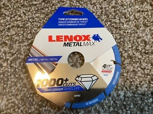 Lenox Metalmax Tipo 27 Ruota di taglio abrasiva 4-1/2"" x 0,05""x 7/8"" - 2044467 NUOVO - Foto 1 di 3