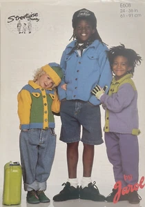 Cárdigan Infantil + Sombrero Diseños PATRÓN TEJIDO Niños + Niñas Cuello Jarol E608 - Imagen 1 de 8