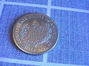 TOKEN FANTASY COIN CONFEDERATE STATES OF AMERICA HALF DOLLAR - Picture 1 of 3
