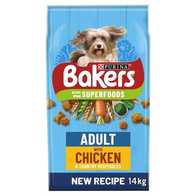 Bakers Complete Chicken & Veg 14kg Healthy Dog Food for Adult Dogs Free Shipping - Image 1 of 3