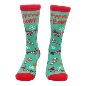 Youth Puppermint Bark Socks Funny Pet Dog Puppy Animal Lover Christmas Candy - Picture 1 of 8