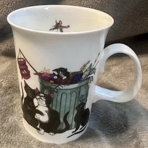 English Dunoon “Alley Cats” Designed by Cherry Denman Mug Cup Fine Bone China ! - Picture 1 of 4